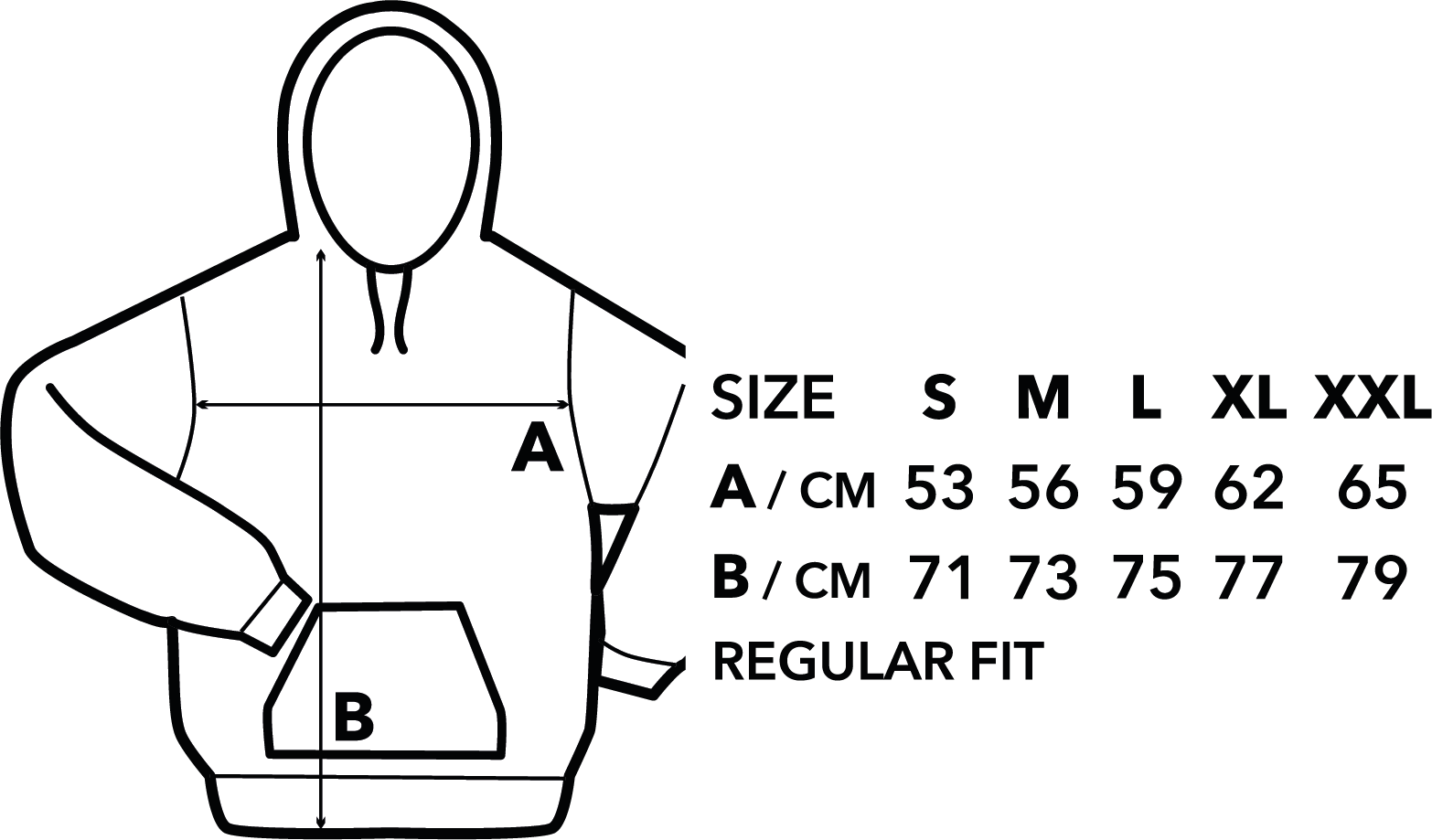 SIZE CHART - HOODIE